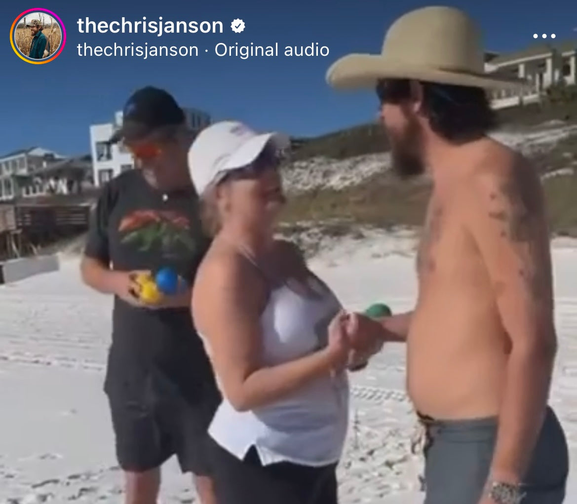 Chris Janson Surprises Beachgoers Playing His Music