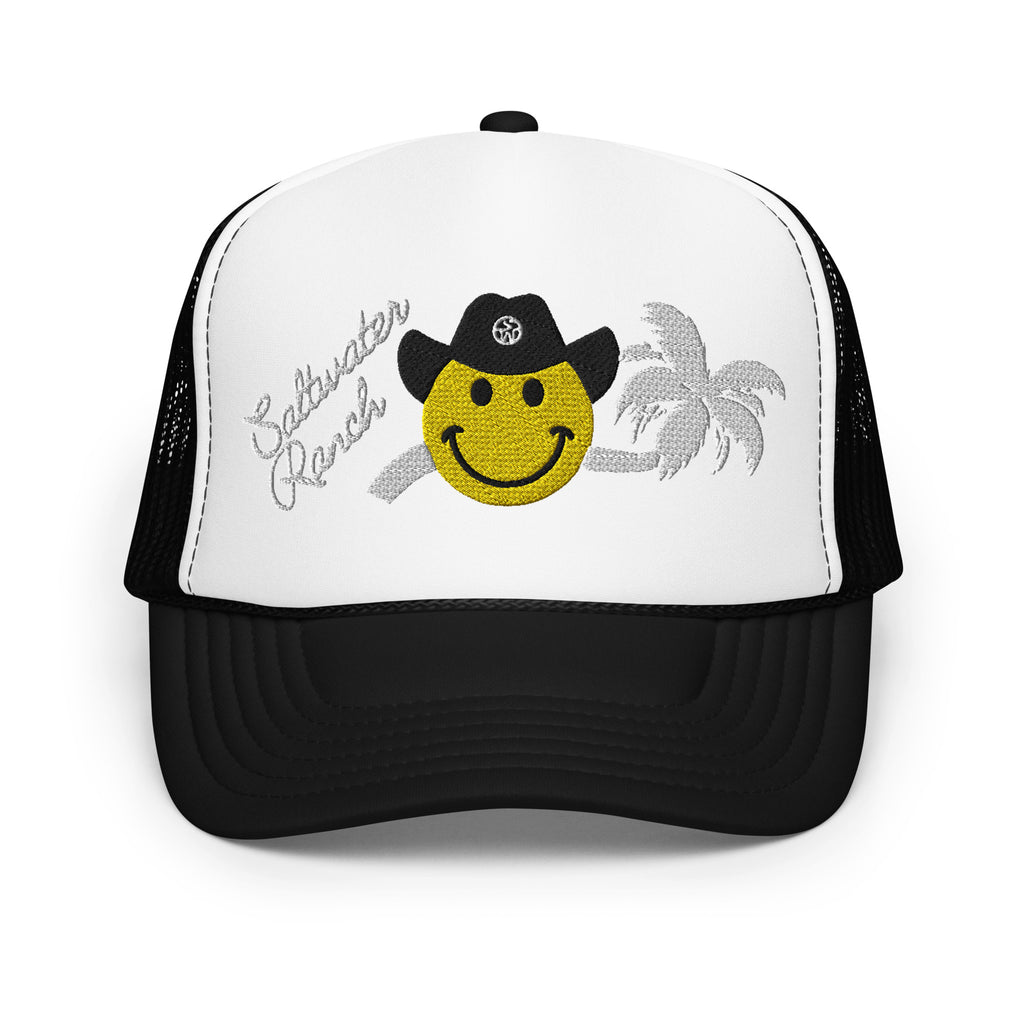 Tropical Cowboy Smiley in white