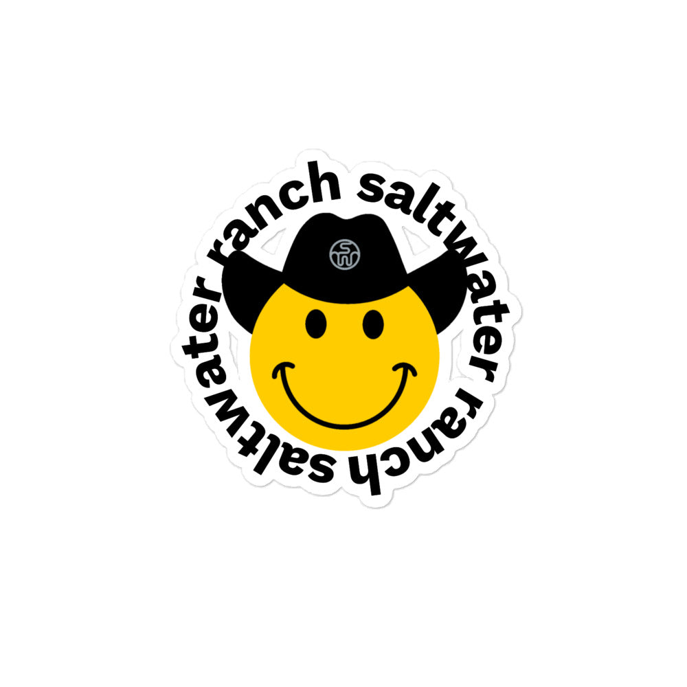 saltwater ranch smiley outdoor sticker